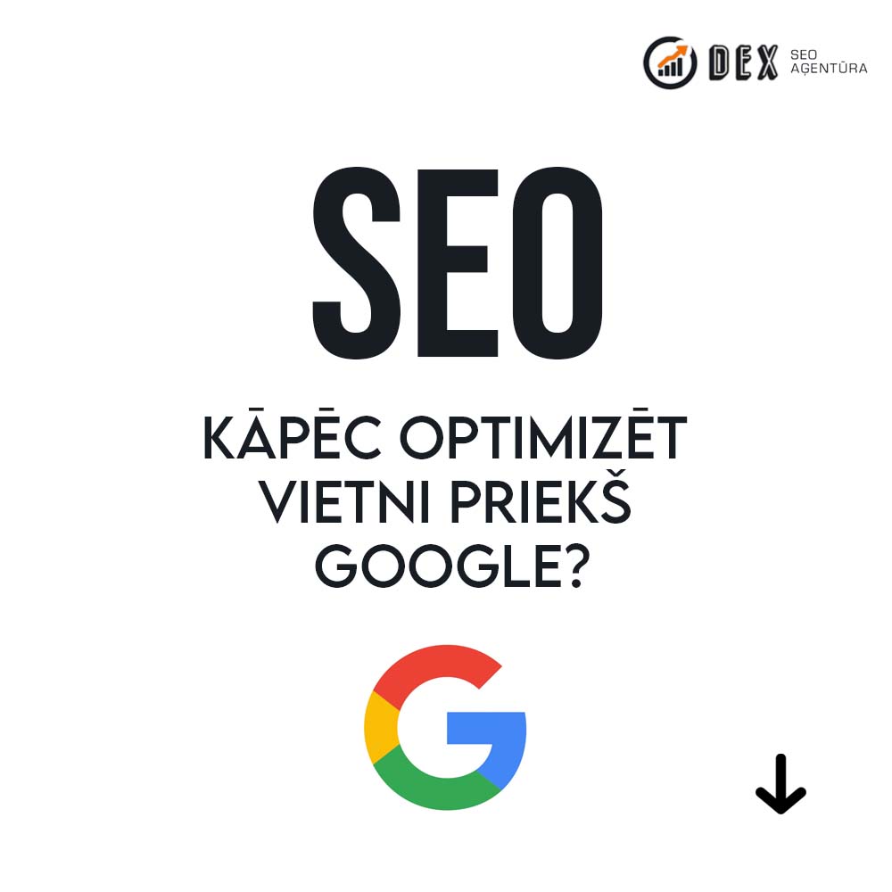 Vietnes, Internetveikala optimizācija priekš Google